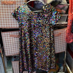 Girls multi color sequence dress